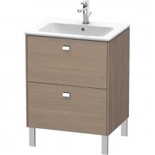 Duravit BR440101035 - Brioso Two Drawer Floorstanding Vanity Unit Oak Terra