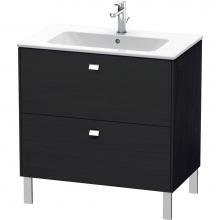 Duravit BR440201016 - Brioso Two Drawer Floorstanding Vanity Unit Oak Black