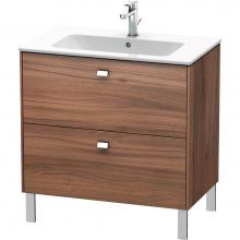 Duravit BR440201079 - Brioso Two Drawer Floorstanding Vanity Unit Walnut