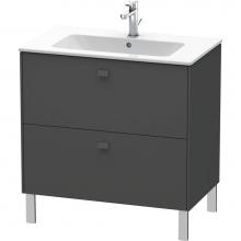 Duravit BR440204949 - Brioso Two Drawer Floorstanding Vanity Unit Graphite