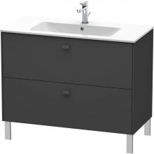 Duravit BR440304949 - Brioso Two Drawer Floorstanding Vanity Unit Graphite