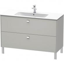 Duravit BR440400707 - Brioso Two Drawer Floorstanding Vanity Unit Concrete Gray