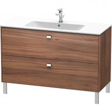 Duravit BR440401079 - Brioso Two Drawer Floorstanding Vanity Unit Walnut