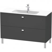 Duravit BR440404949 - Brioso Two Drawer Floorstanding Vanity Unit Graphite