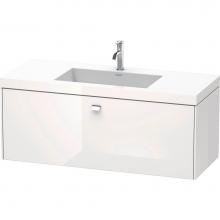 Duravit BR4603O1022 - Brioso One Drawer C-Bonded Wall-Mount Vanity Kit White