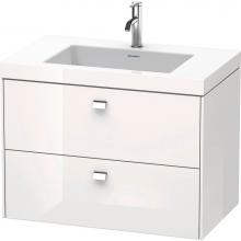 Duravit BR4606O1022 - Brioso Two Drawer C-Bonded Wall-Mount Vanity Kit White