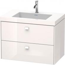 Duravit BR4606O2222 - Brioso Two Drawer C-Bonded Wall-Mount Vanity Kit White