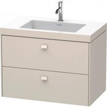 Duravit BR4606O9191 - Brioso Two Drawer C-Bonded Wall-Mount Vanity Kit Taupe