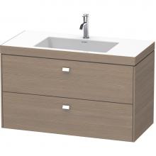 Duravit BR4607O1035 - Brioso Two Drawer C-Bonded Wall-Mount Vanity Kit Oak Terra