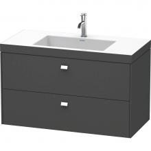 Duravit BR4607N9191 - Brioso Two Drawer C-Bonded Wall-Mount Vanity Kit Taupe