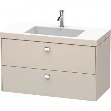 Duravit BR4607O1091 - Brioso Two Drawer C-Bonded Wall-Mount Vanity Kit Taupe