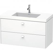 Duravit BR4607O1818 - Brioso Two Drawer C-Bonded Wall-Mount Vanity Kit White