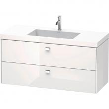 Duravit BR4608O1022 - Brioso Two Drawer C-Bonded Wall-Mount Vanity Kit White