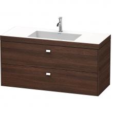 Duravit BR4608O1053 - Duravit Brioso Two Drawer C-Bonded Wall-Mount Vanity Kit Chestnut Dark