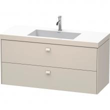 Duravit BR4608O9191 - Brioso Two Drawer C-Bonded Wall-Mount Vanity Kit Taupe