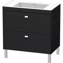 Duravit BR4701N1016 - Brioso Two Drawer C-Bonded Floorstanding Vanity Kit Oak Black