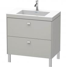 Duravit BR4701O0707 - Brioso Two Drawer C-Bonded Floorstanding Vanity Kit Concrete Gray