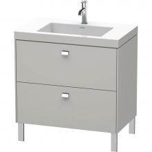 Duravit BR4701O1007 - Brioso Two Drawer C-Bonded Floorstanding Vanity Kit Concrete Gray