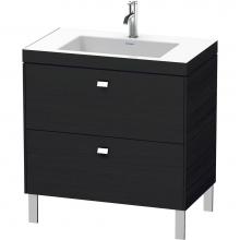 Duravit BR4701O1016 - Brioso Two Drawer C-Bonded Floorstanding Vanity Kit Oak Black