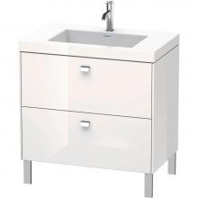 Duravit BR4701O1022 - Brioso Two Drawer C-Bonded Floorstanding Vanity Kit White