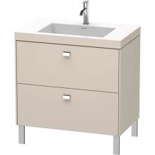 Duravit BR4701O1091 - Brioso Two Drawer C-Bonded Floorstanding Vanity Kit Taupe