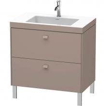 Duravit BR4701O4343 - Brioso Two Drawer C-Bonded Floorstanding Vanity Kit Basalt