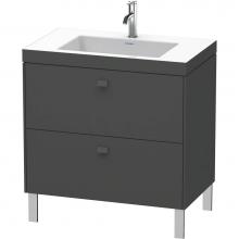 Duravit BR4701O4949 - Brioso Two Drawer C-Bonded Floorstanding Vanity Kit Graphite