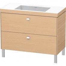 Duravit BR4702N1030 - Brioso Two Drawer C-Bonded Floorstanding Vanity Kit Natural Oak