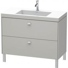 Duravit BR4702O0707 - Brioso Two Drawer C-Bonded Floorstanding Vanity Kit Concrete Gray