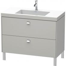 Duravit BR4702O1007 - Brioso Two Drawer C-Bonded Floorstanding Vanity Kit Concrete Gray