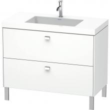 Duravit BR4702O1018 - Brioso Two Drawer C-Bonded Floorstanding Vanity Kit White