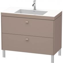 Duravit BR4702O4343 - Brioso Two Drawer C-Bonded Floorstanding Vanity Kit Basalt