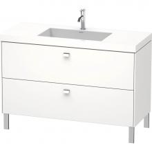 Duravit BR4703O1018 - Brioso Two Drawer C-Bonded Floorstanding Vanity Kit White