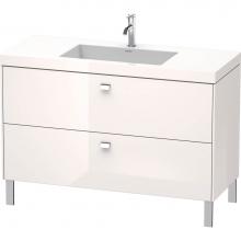 Duravit BR4703O1022 - Brioso Two Drawer C-Bonded Floorstanding Vanity Kit White