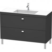 Duravit BR4703N1022 - Brioso Two Drawer C-Bonded Floorstanding Vanity Kit White