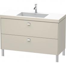 Duravit BR4703O1091 - Brioso Two Drawer C-Bonded Floorstanding Vanity Kit Taupe