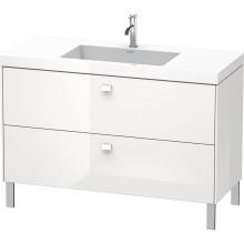 Duravit BR4703O2222 - Brioso Two Drawer C-Bonded Floorstanding Vanity Kit White