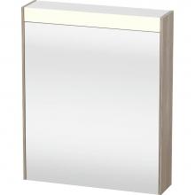 Duravit BR7101L3131 - Duravit Brioso Mirror Cabinet with lighting  Pine Silver