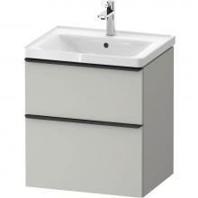 Duravit DE4359007070000 - D-Neo Vanity Unit Wall-Mounted Concrete Gray