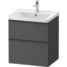 Duravit DE4359049490000 - D-Neo Vanity Unit Wall-Mounted Graphite Matte