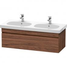 Duravit DS638602121 - Duravit DuraStyle One Drawer Wall-Mount Vanity Unit Walnut Dark