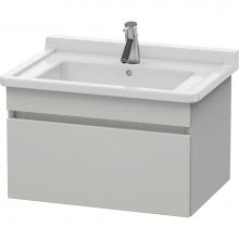 Duravit DS638700707 - Duravit DuraStyle One Drawer Wall-Mount Vanity Unit Concrete Gray