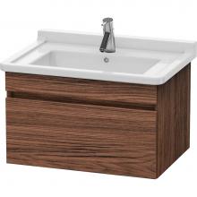 Duravit DS638702121 - Duravit DuraStyle One Drawer Wall-Mount Vanity Unit Walnut Dark