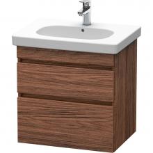 Duravit DS648302121 - Duravit DuraStyle Two Drawer Wall-Mount Vanity Unit Walnut Dark