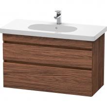 Duravit DS648502121 - Duravit DuraStyle Two Drawer Wall-Mount Vanity Unit Walnut Dark