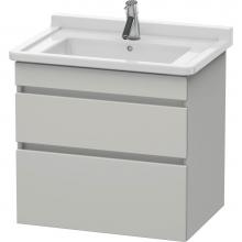 Duravit DS648700707 - Duravit DuraStyle Two Drawer Wall-Mount Vanity Unit Concrete Gray