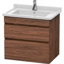 Duravit DS648702121 - Duravit DuraStyle Two Drawer Wall-Mount Vanity Unit Walnut Dark