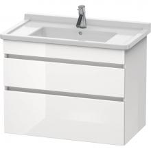 Duravit DS648807543 - Duravit DuraStyle Two Drawer Wall-Mount Vanity Unit Linen|Basalt