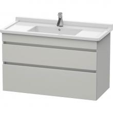 Duravit DS648900707 - Duravit DuraStyle Two Drawer Wall-Mount Vanity Unit Concrete Gray