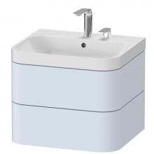 Duravit HP4345E9797 - Duravit Happy D.2 Plus Two Drawer C-Shaped Wall-Mount Vanity Kit Light Blue